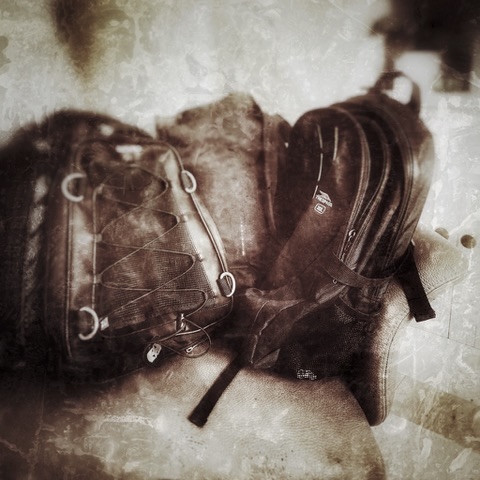 Bags on a chair