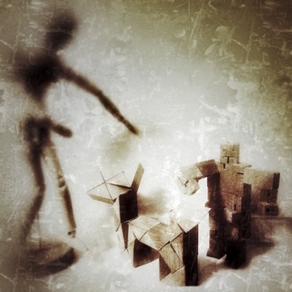 Wooden Robot, Dog and Human